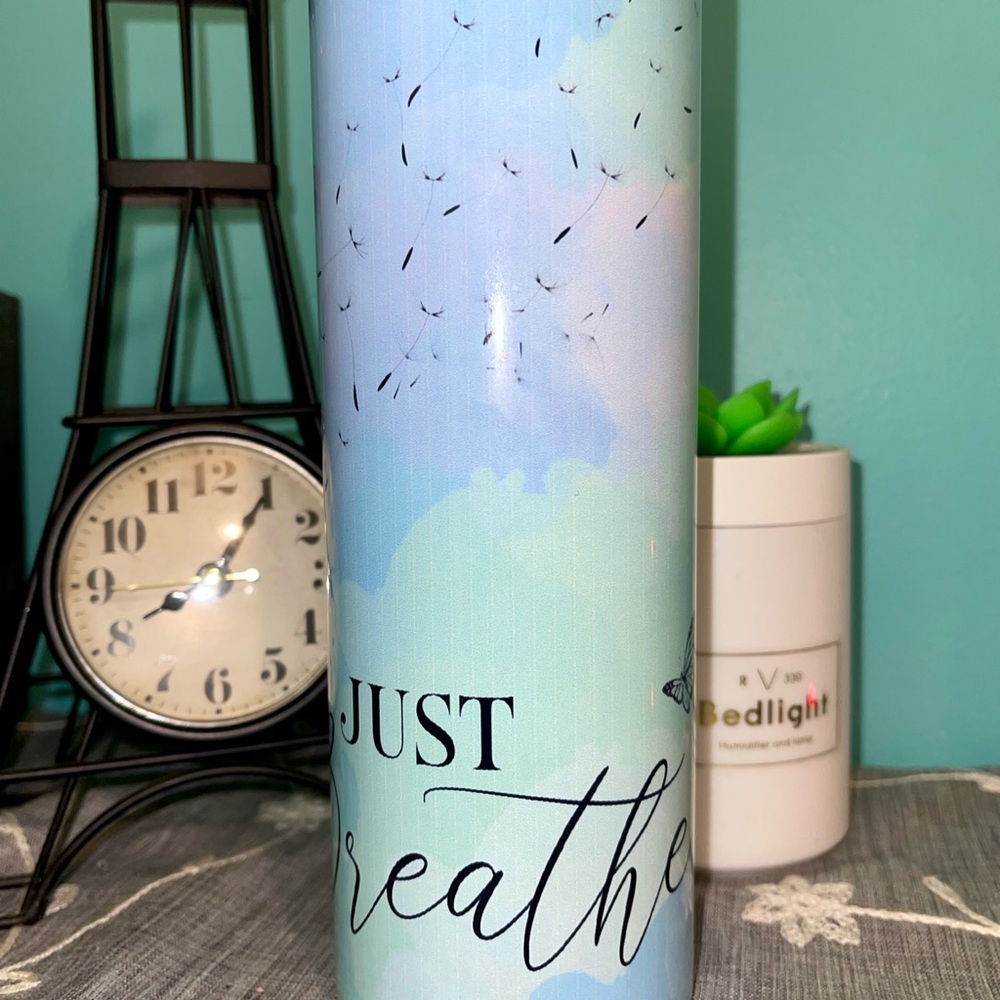 Just breathe sublimation tumbler